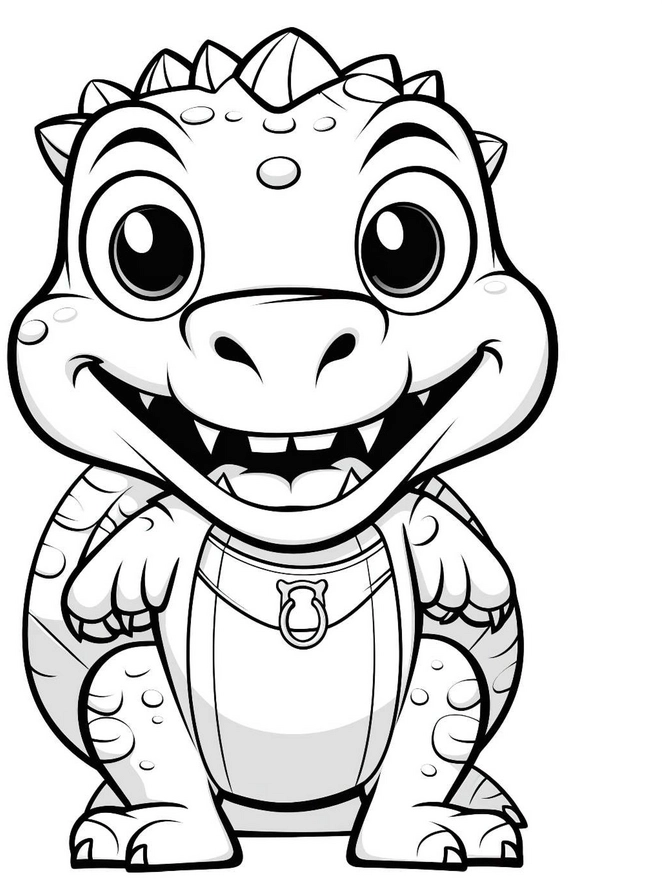 malvorlage-freundlicher-dinosaurier-mit-grossen-augen