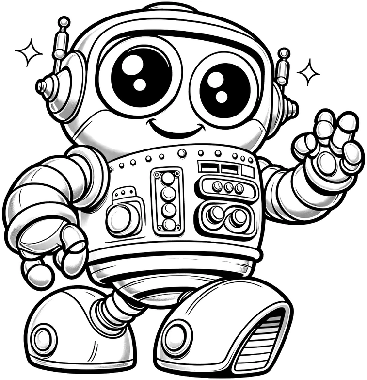 malvorlage-freundlicher-roboter-ausmalbild
