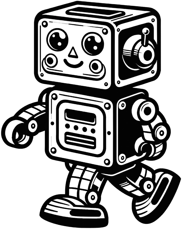 malvorlage-freundlicher-roboter-mit-grossen-augen