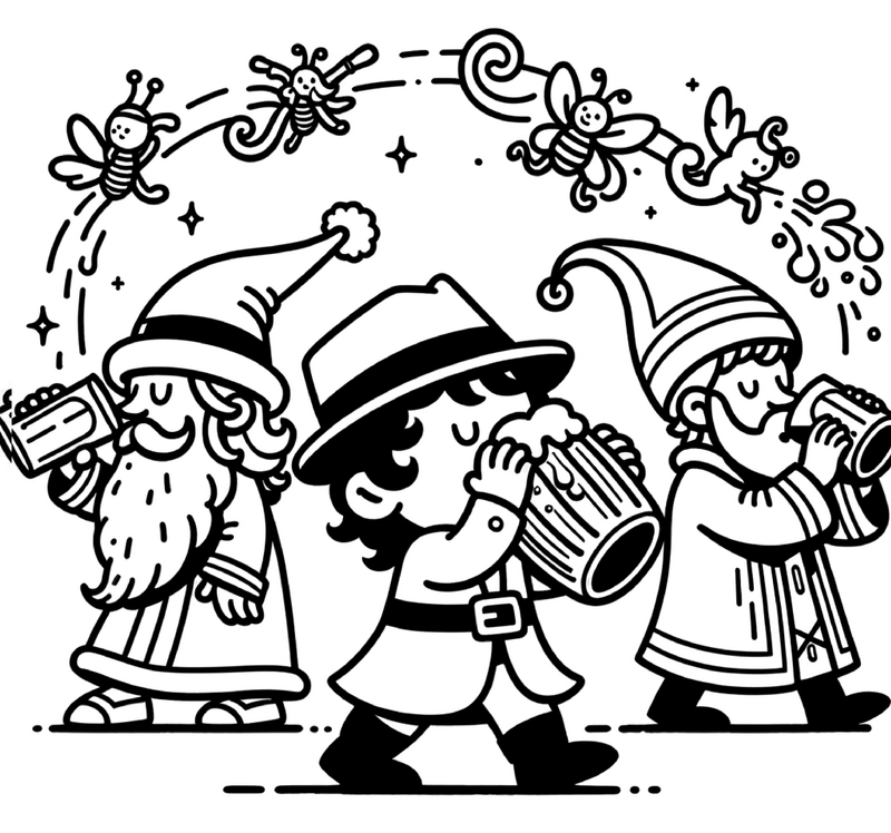 malvorlage-fröhliche-figuren-und-insekten