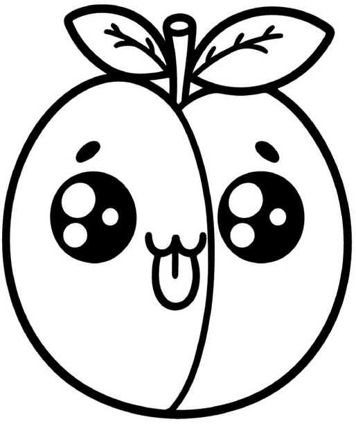malvorlage-froehliche-frucht-mit-grossen-augen