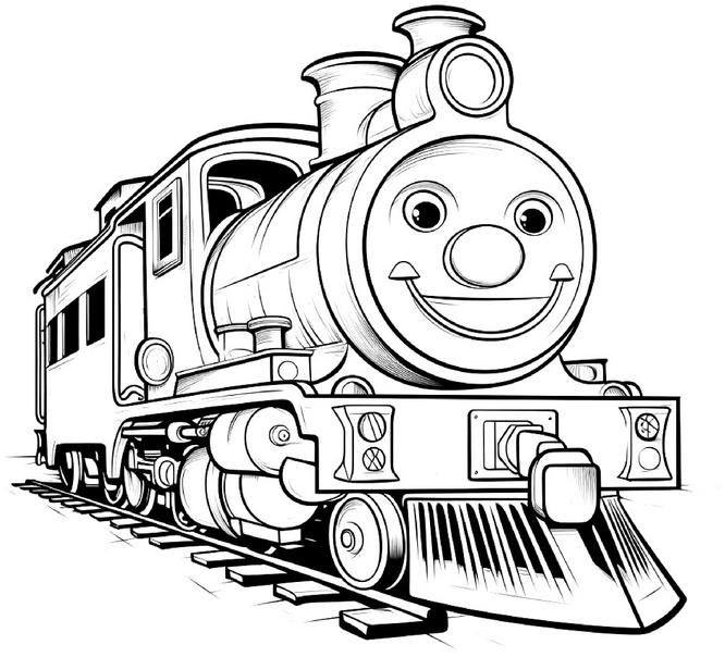 malvorlage-froehliche-lokomotive-ausmalbild