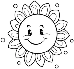 malvorlage-froehliche-sonne-mit-blueten