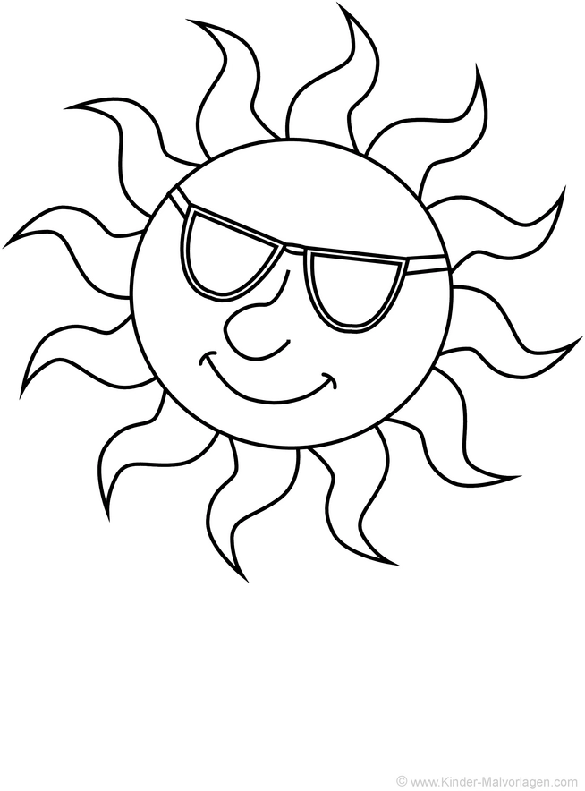 malvorlage-fröhliche-sonne-mit-sonnenbrille