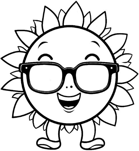 malvorlage-froehliche-sonne-mit-sonnenbrille