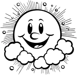 malvorlage-froehliche-sonne-mit-wolken