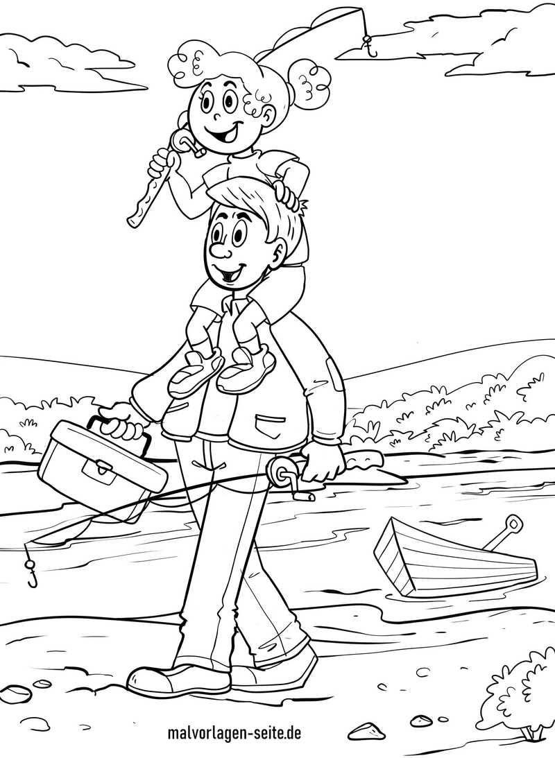 malvorlage-froehlicher-angelausflug-mit-kindern