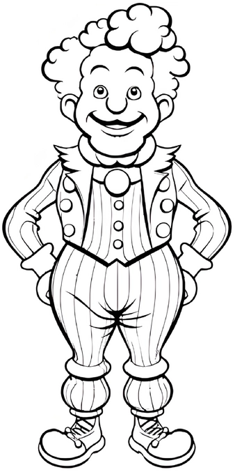 malvorlage-froehlicher-clown-ausmalbild