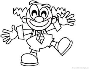 malvorlage-froehlicher-clown-grosse-augen-und-offene-arme