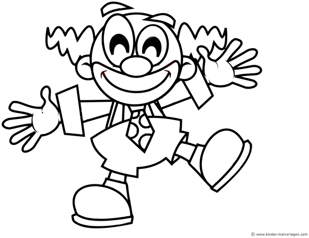 malvorlage-froehlicher-clown-grosse-augen-und-offene-arme