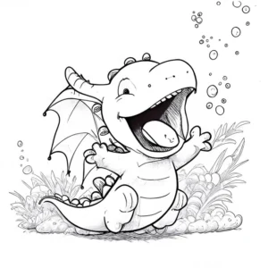 malvorlage-fröhlicher-drache-mit-luftblasen