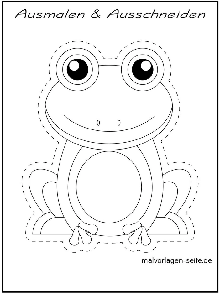 malvorlage-froehlicher-frosch-ausmalen-ausschneiden