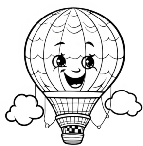 malvorlage-froehlicher-heissluftballon-in-wolken