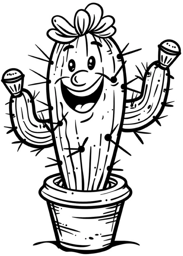 malvorlage-froehlicher-kaktus-im-blumentopf