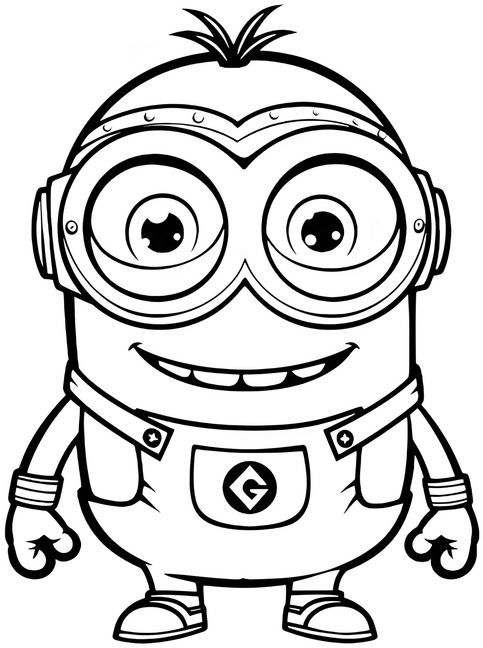 malvorlage-fröhlicher-minion-ausmalbild