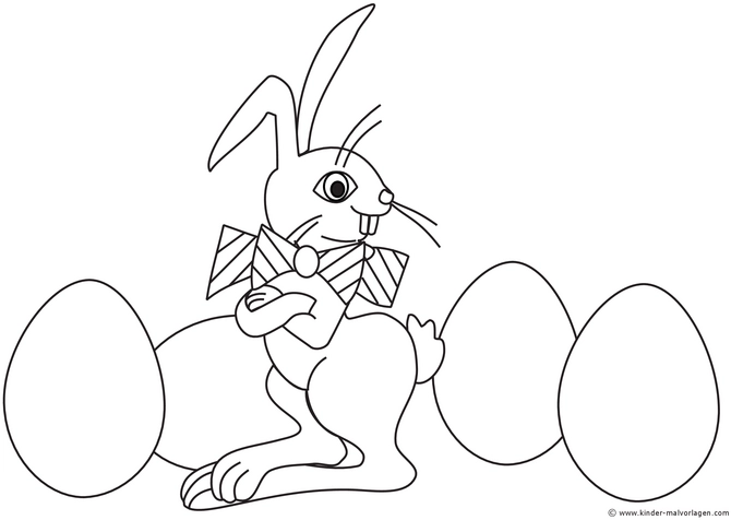 malvorlage-fröhlicher-osterhase-bunte-eier