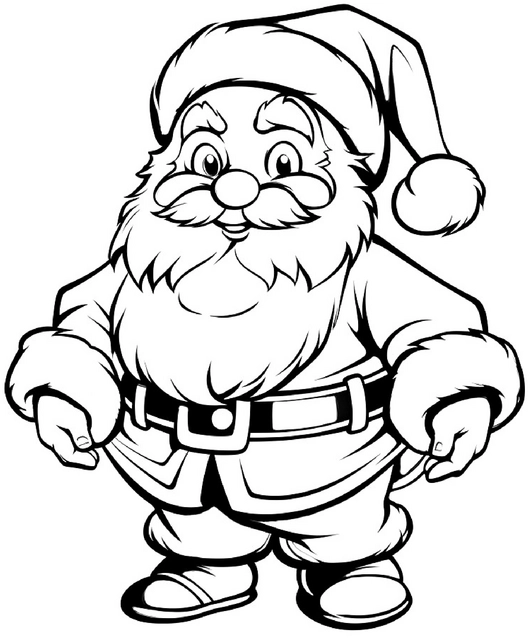 malvorlage-fröhlicher-weihnachtsmann