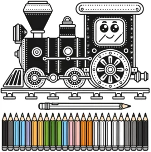 malvorlage-froehlicher-zug-ausmalen