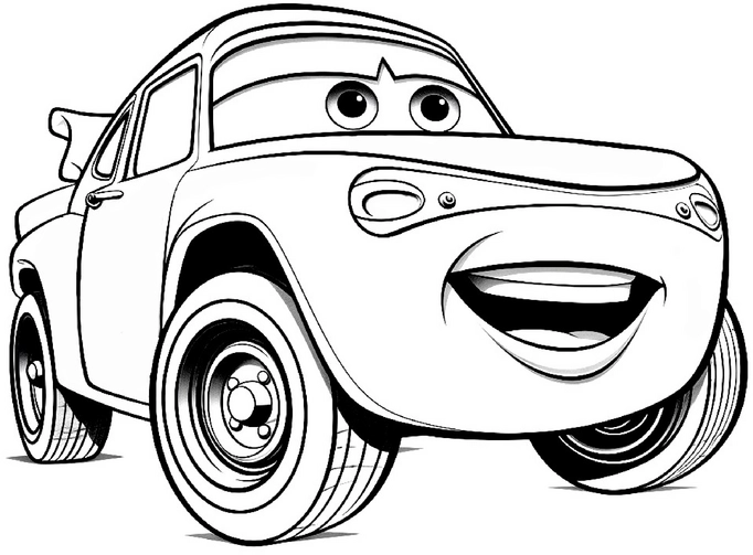 malvorlage-froehliches-auto-zum-ausmalen