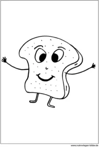 malvorlage-froehliches-brot-ausmalbild