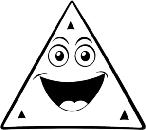 malvorlage-froehliches-dreieck-mit-gesicht-und-augen