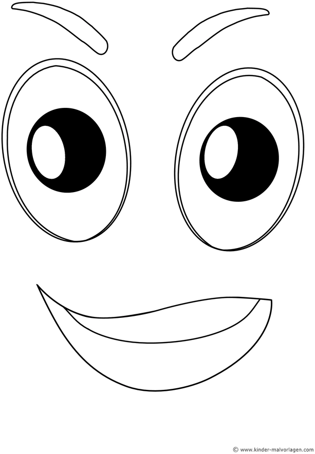 malvorlage-froehliches-gesicht-mit-grossen-augen