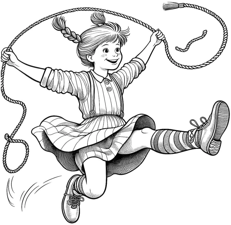 malvorlage-fröhliches-kind-seilspringen