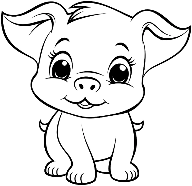 malvorlage-froehliches-schwein-ausmalbild