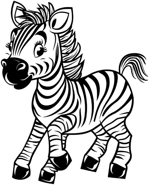 malvorlage-fröhliches-zebra-zum-ausmalen