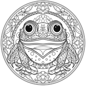 malvorlage-frosch-im-mandala-stil