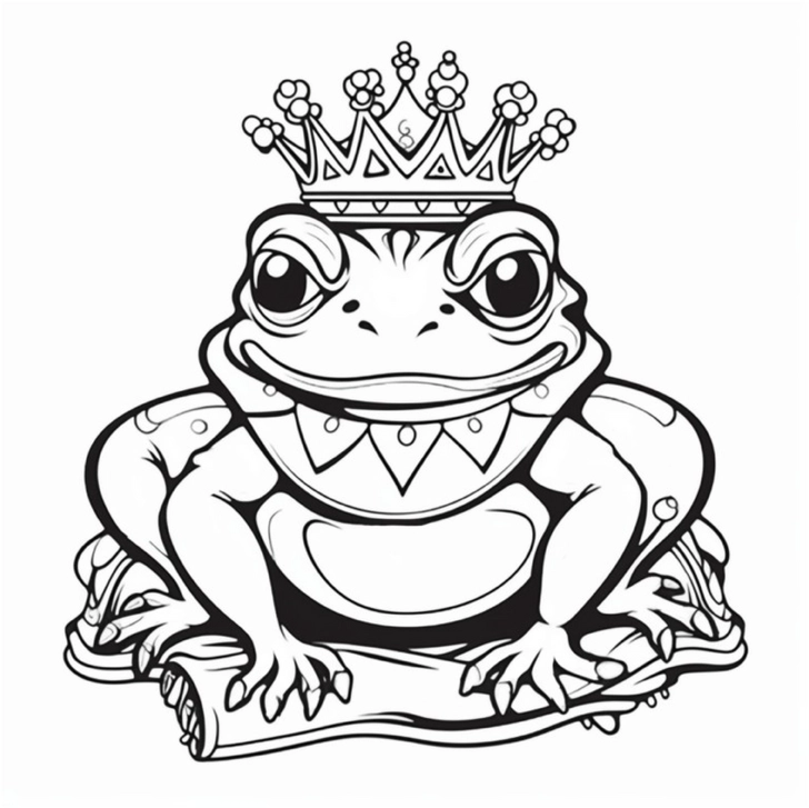 malvorlage-froschkoenig-ausmalbild