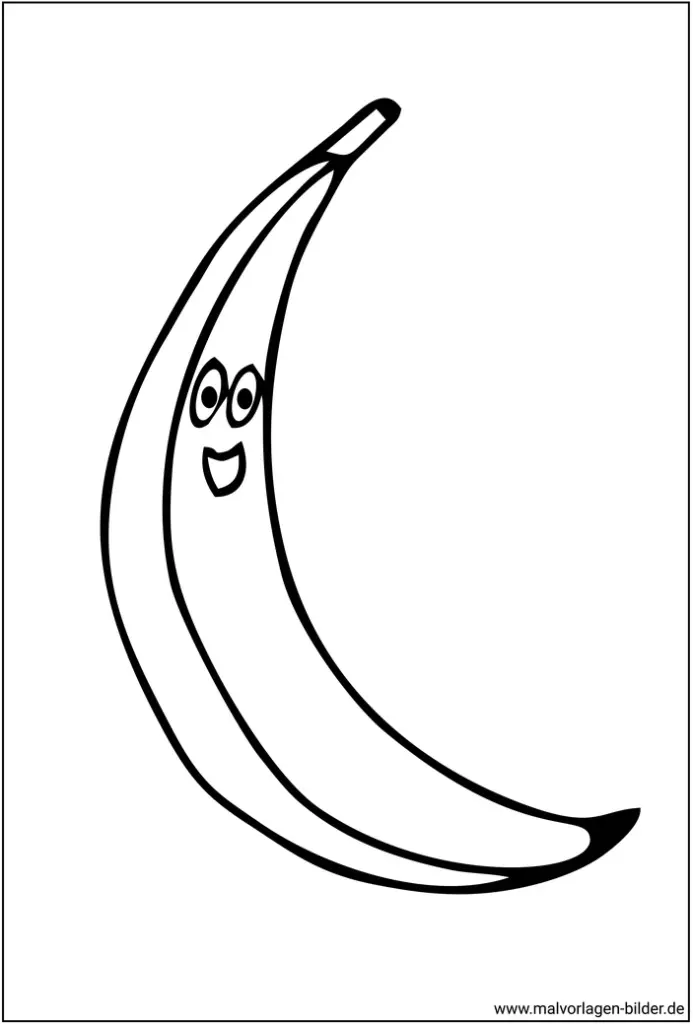 malvorlage-fruechte-banana-ausmalbild
