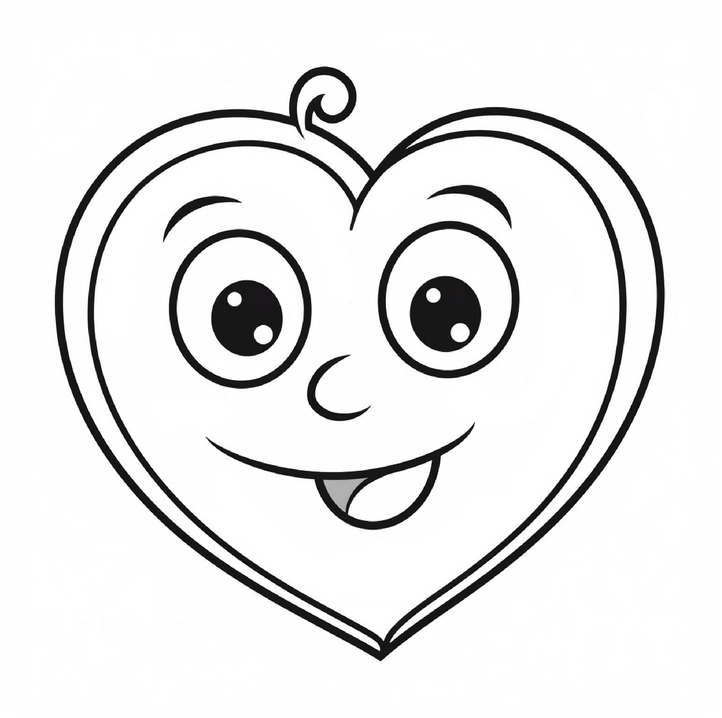 malvorlage-fruehliches-herz-mit-gesicht-und-lustiger-zunge