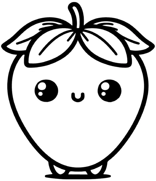 malvorlage-fruehling-erbeere-ausmalbild