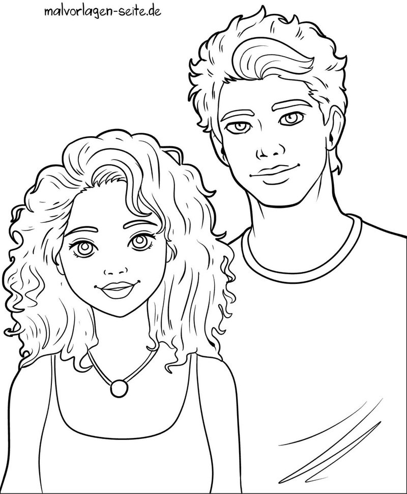 malvorlage-fruehling-paar-ausmalen