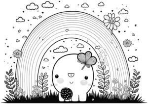malvorlage-fruehling-regenbogen-tierchen