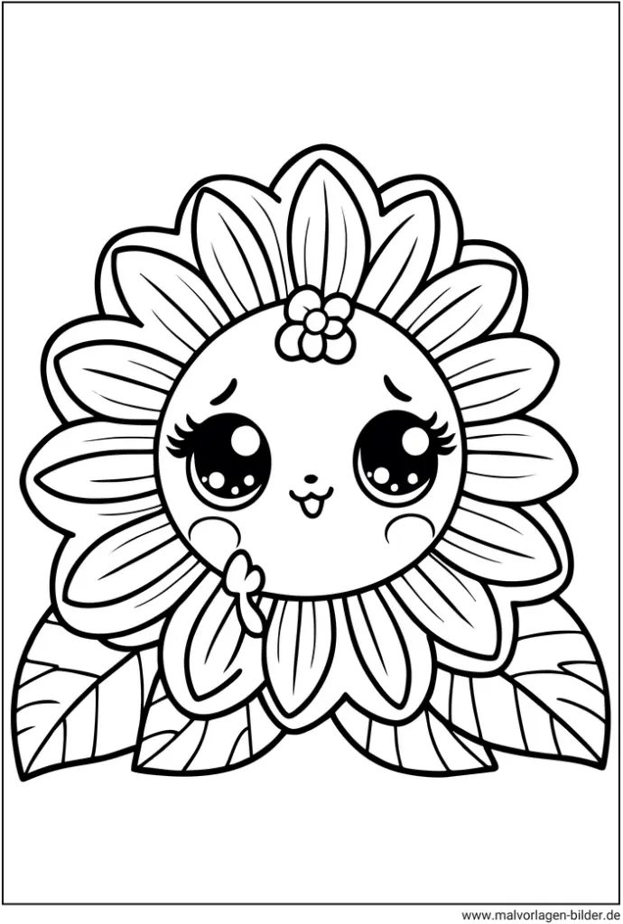 malvorlage-fruehlingsblume-mit-gesicht