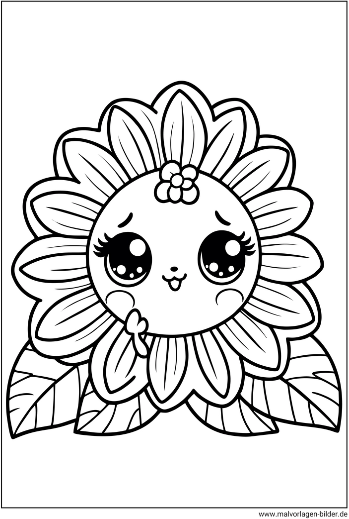 malvorlage-fruehlingsblume-mit-gesicht