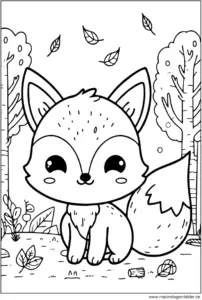 malvorlage-fuchs-herbst-ausmalbild