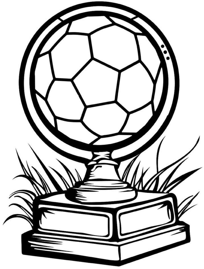 malvorlage-fussball-auf-sockel-mit-gras