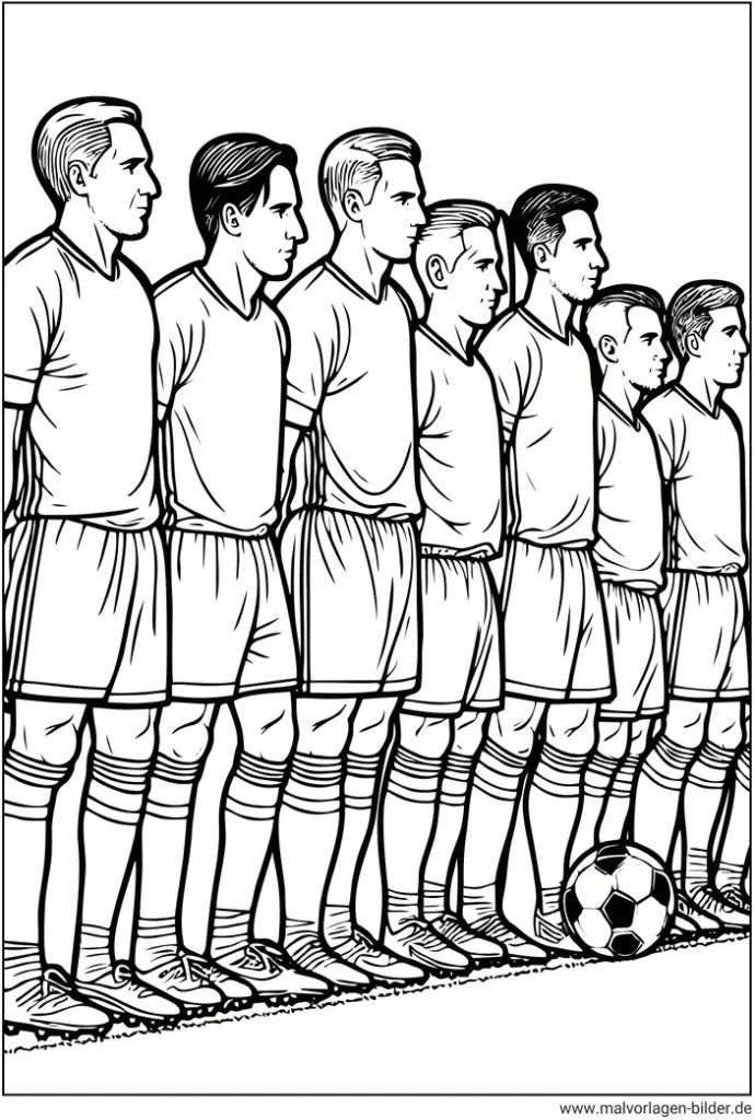 malvorlage-fussballmannschaft-maenner-ausmalbild