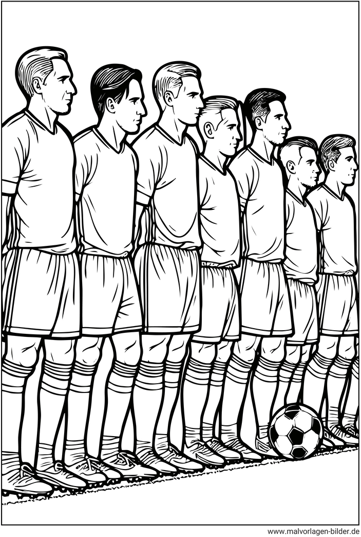 malvorlage-fussballmannschaft-maenner-ausmalbild