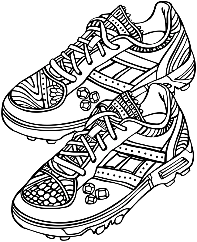 malvorlage-fussballschuhe-mit-mustern