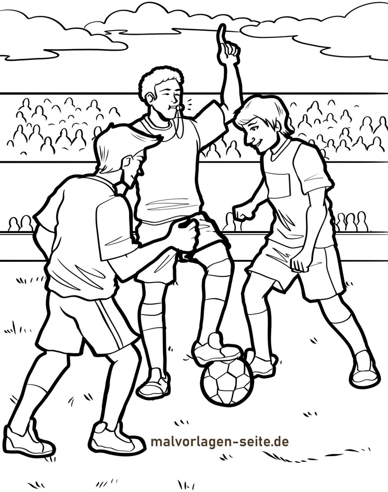 malvorlage-fussballspiel-kinder
