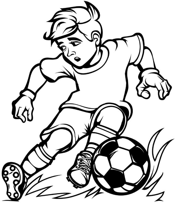 malvorlage-fussballspielender-junge-ausmalen