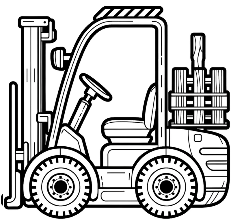 malvorlage-gabelstapler-holzladung-ausmalen