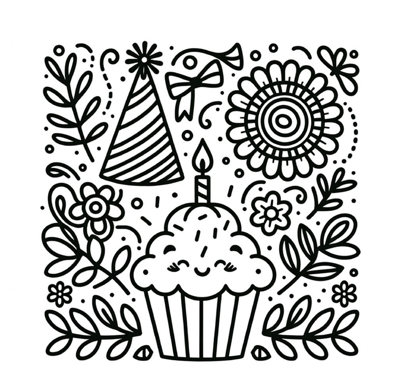 malvorlage-geburtstag-cupcake-ausmalen