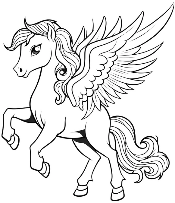 malvorlage-gefluegeltes-pferd-pegasus