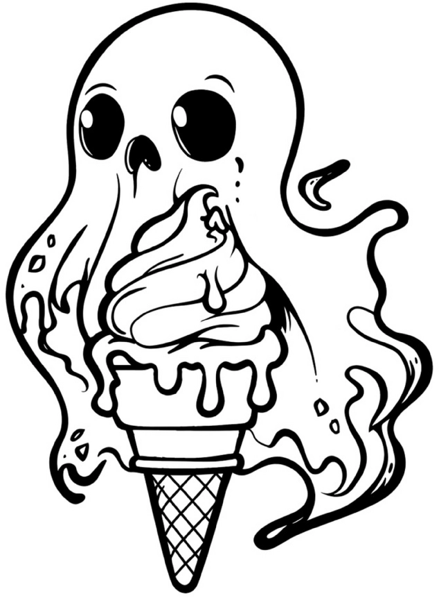 malvorlage-geisterhaftes-wesen-mit-eis