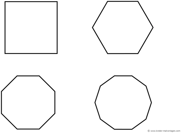 malvorlage-geometrische-formen-quadrat-sechseck-achteck-zehneck